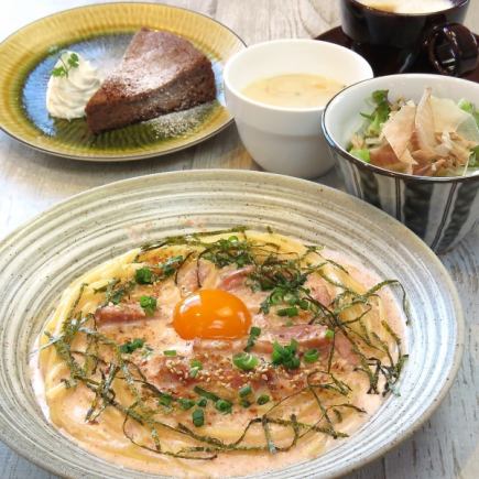 明太子卡邦尼甜点套装