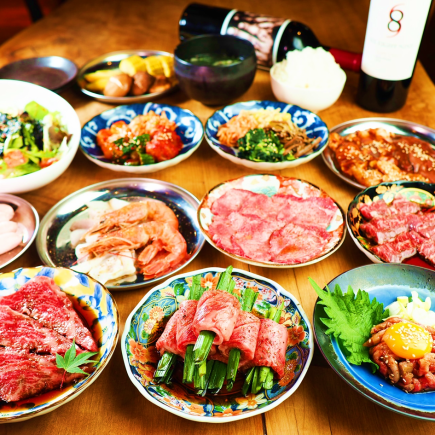 ★ [Regular course + all-you-can-drink] If you want to enjoy charcoal grilled yakiniku Liberty, this is it! 14 dishes in total 7,000 yen