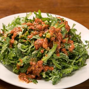 春菊＆パクチーサラダ ～自家製胡麻ドレッシング～ （フル）