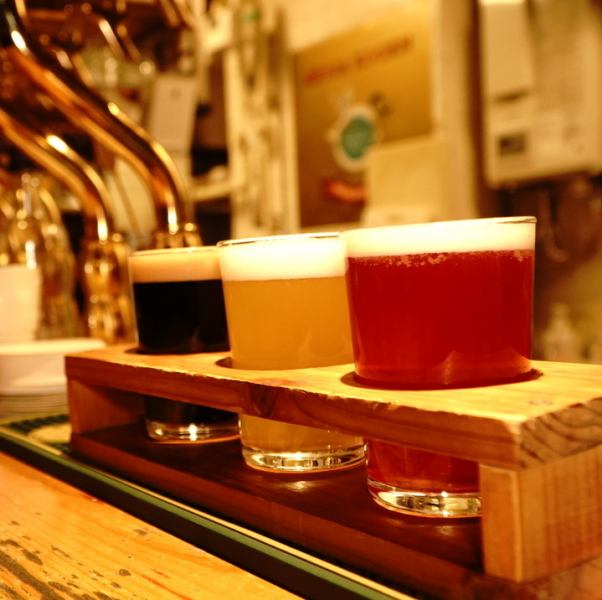 【飲み比べがおすすめ！】こだわりの自家醸造クラフトビール