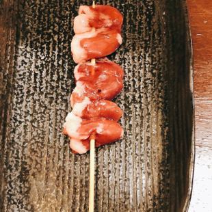 Rare white liver heart skewers