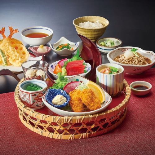 [Hanakago Sagamizen] A meal where you can enjoy a variety of ingredients