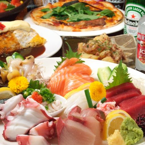 [For all kinds of parties! Includes 2 hours of all-you-can-drink] Fish course for 3,000 yen + all-you-can-drink for 1,000 yen (total of 4,000 yen)