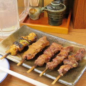 もつ焼き串盛　5本