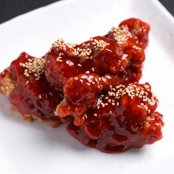 【ヤンニョムチキン】当店大人気メニューです！是非ご賞味ください♪