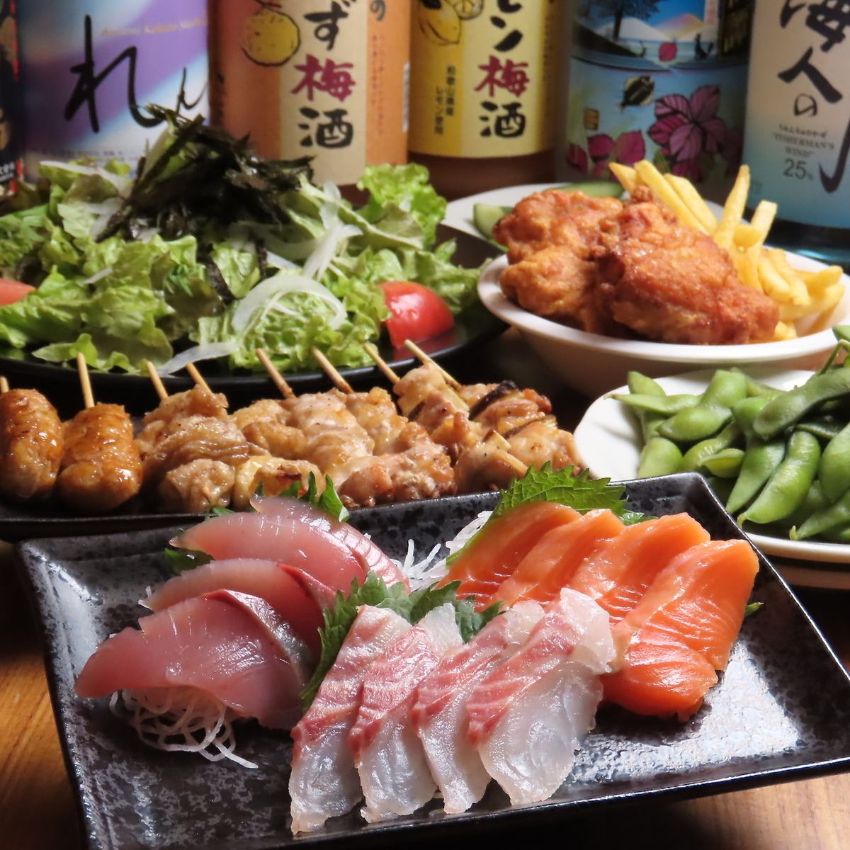 Full of carefully selected dishes, including our famous skewers! 120-minute all-you-can-drink courses available from 3,850 yen (tax included)!