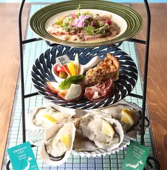 歓送迎会に♪全10品+3チップドリンク豪華前菜タワー・ピザ・牛ステーキ・パスタ・デザート付き☆
