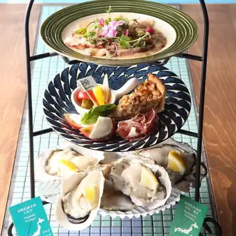 歓送迎会に♪全10品+120分飲み放題 豪華前菜タワー・ピザ・牛ステーキ・パスタ・デザート付き☆