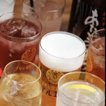 【当日予約歓迎！】生ビール、銘柄焼酎、日本酒含む飲み放題コース『2時間/2500円→1800円』