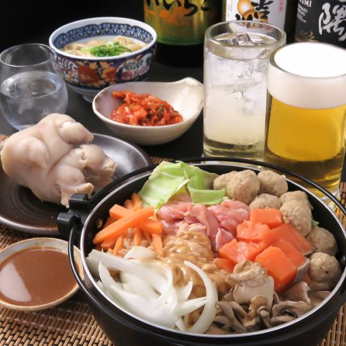 栄養満点！美味しさと健康を両立させる贅沢なひと時を◆贅沢粕味噌鍋コース4,950円(税込)