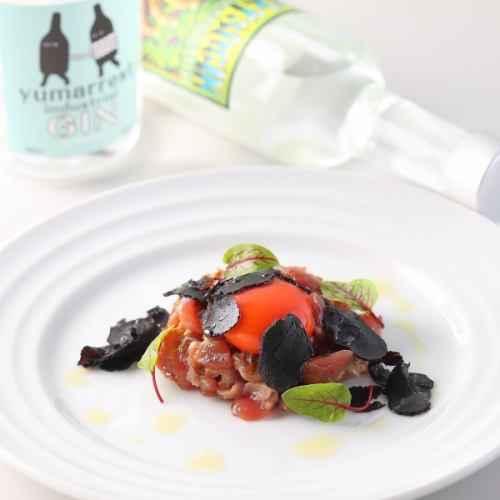 倭鴨のユッケ　～大人のトリュフがけ～