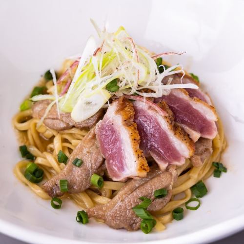 倭鴨と薬味野菜のオイルパスタ