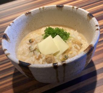 Miso Butter Rice Porridge with Clams