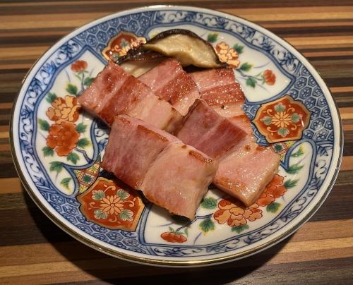 Broiled Bacon with Soy Sauce