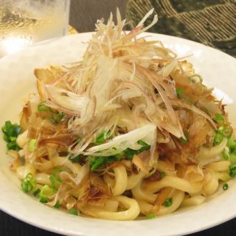 Myoga and green onion fried udon
