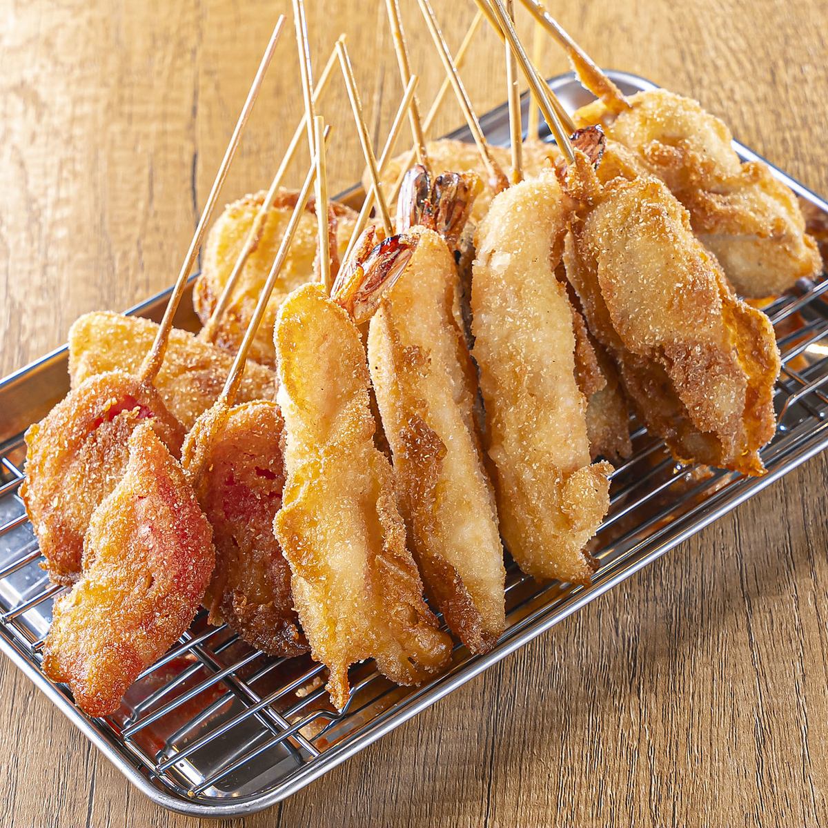 串カツも143円から用意してますので、ちょい飲みにも使えます。