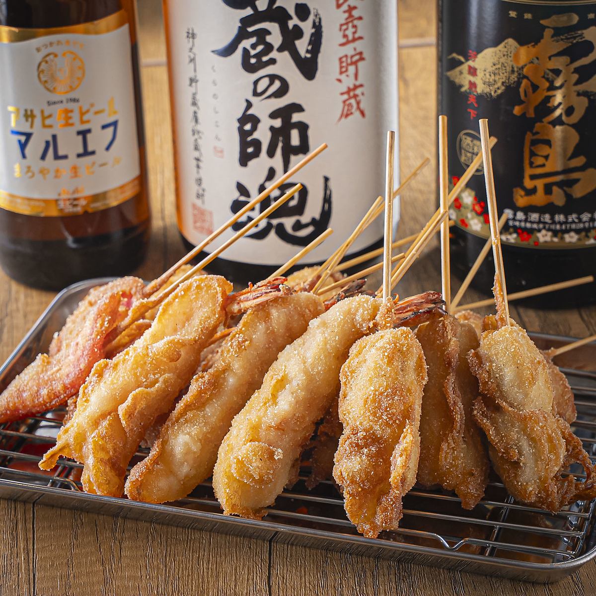 串カツにぴったりな地酒をご用意しております◎