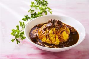 ごろっと牛肉のオムライス