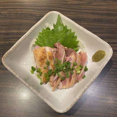 コリコリ親鳥たたき～柚子胡椒添え～