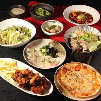 ★7・8・9月限定★【120分飲放ビール付き】ワイワイ大皿料理コース5000円