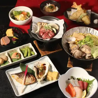 【120分飲放ライト】幹事安心！歓送迎会【牡蠣の蟹味噌焼き】１人１皿贅沢コース7000円