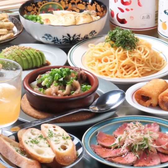 【女子会限定150分飲み放題付】えんちの人気メニューが勢ぞろい★デザート付9品/5000円（税込）