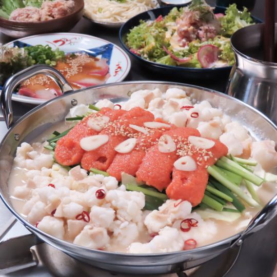 冬限定【極上明太もつ鍋と馬刺し贅沢コース】◆地酒も◎120分飲み放題付6000円/お料理のみ4500円