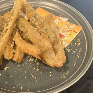 ゴボウのアゴ出汁山椒唐揚げ