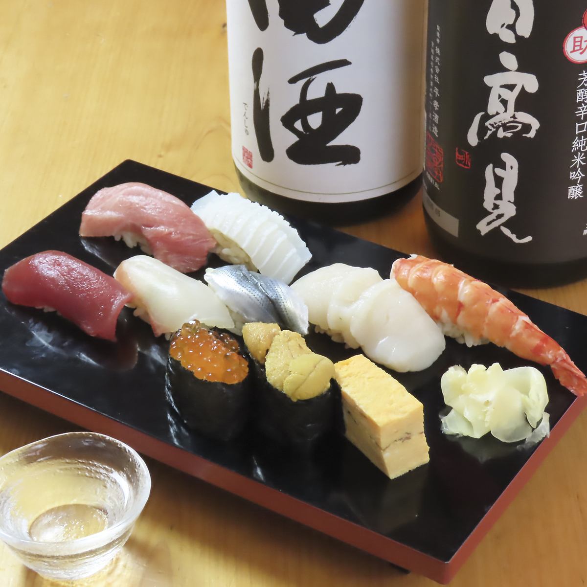 毎日市場から仕入れる天然のミナミマグロなど新鮮なネタを提供！