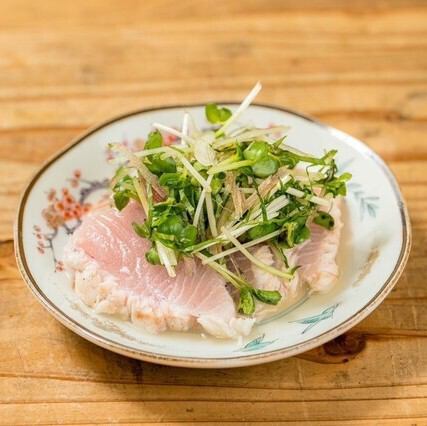 Salt-seared yellowtail