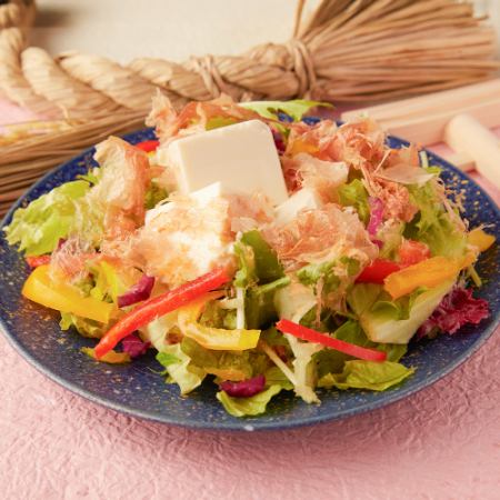 彩り野菜と豆腐の和サラダ