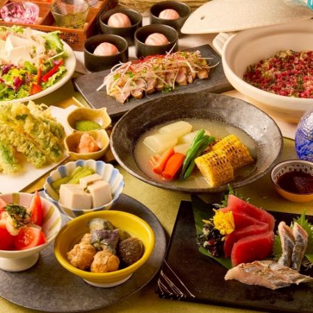 〈春夏〉【生付最大3時間飲み放題】コク旨鶏出汁おでん堪能「伏見稲荷コース」4500円〈全10品〉