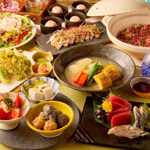 〈春夏〉【生付最大3時間飲み放題】コク旨鶏出汁おでん堪能「伏見稲荷コース」4500円〈全10品〉