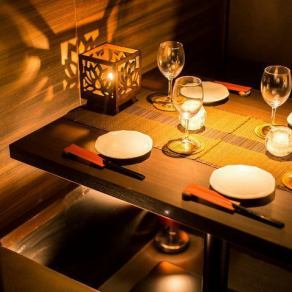A new style dining private room is also available in a calm Japanese modern space.
