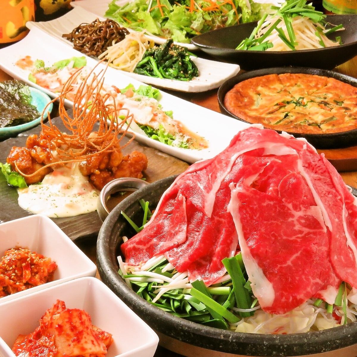 Our store's top recommendation! Bulgogi course total of 10 items + 2 hours [all-you-can-drink] available from 5,335 yen♪