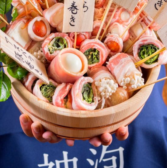 九州発祥の野菜巻き串！季節ごとに10種類の季節串を追加♪