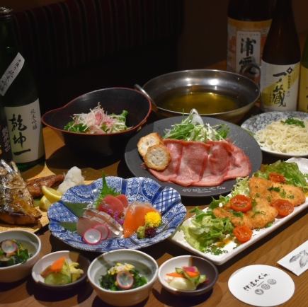 9/18開始、秋歓迎会No.1!【地酒5種類飲放180分付】秋の味覚・はらこ飯など全10品 8500円→8000円
