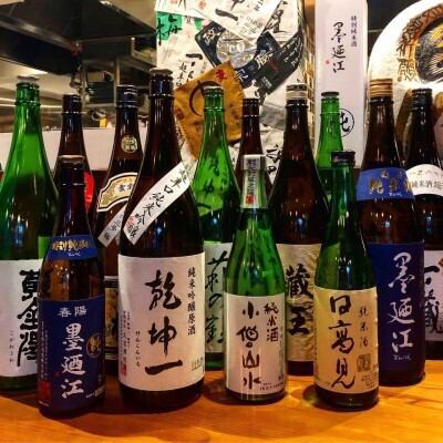 +500 yen for all-you-can-drink of 5 types of local sake
