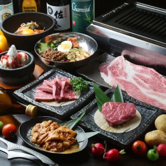 【無限暢飲/豪華！肉丸套餐】鹹舌和著名荷爾蒙等9道菜6,000日元