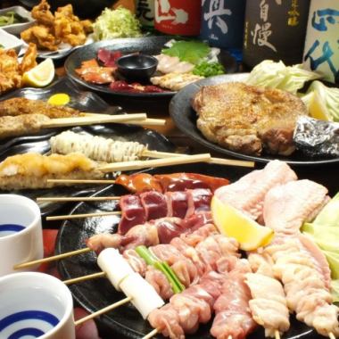 Our restaurant's specialty yakitori is the main dish☆ "Yakitori Manpuku Course" includes all-you-can-drink for 120 minutes! It's a classic and popular course◇