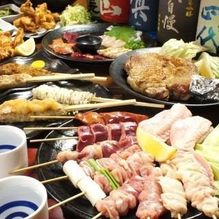 120 minute all-you-can-drink yakitori full course - available from 3 people