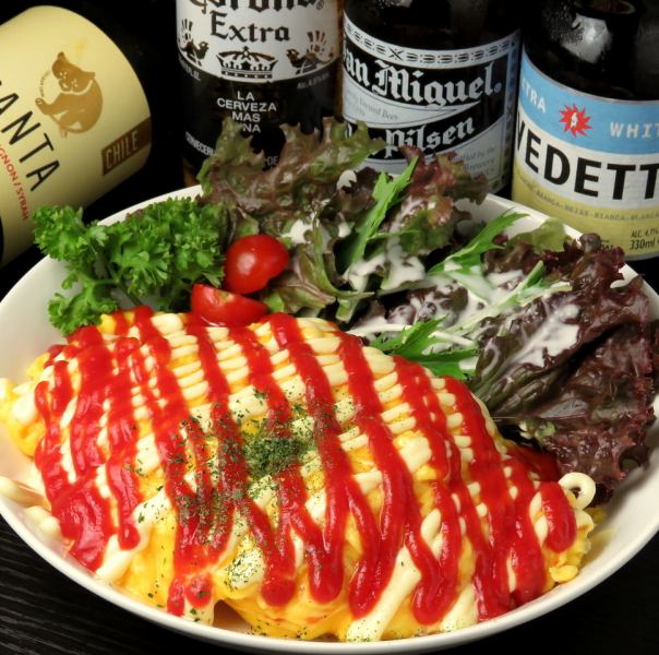 [Hearty meal] Delicious omelet rice