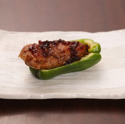 パリパリピーマン特製つくねのせ