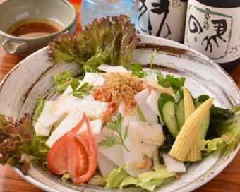 Daikon Radish Salad with Jako and Sakura Shrimp