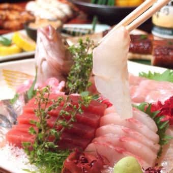 喜欢鱼的请来！【天然鱼塑形套餐】≪2小时无限畅饮≫共9道菜品5,500日元★