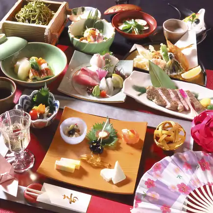 【初夏の会席コース】国産牛ステーキ・スズキの白焼き　全10品飲み放題付き 7500円(税込)