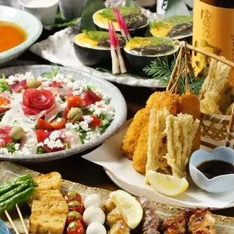 《2H飲放付》【夏の宴コース　】～メカジキ明太マヨ焼き・鮮魚カルパッチョ　他～ 全7品5,000円