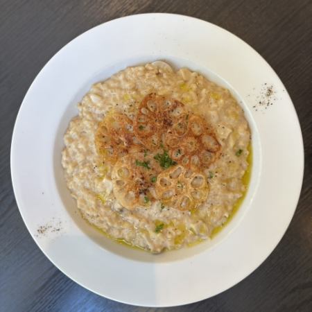Mushroom and cheese risotto