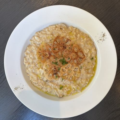 Mushroom and cheese risotto