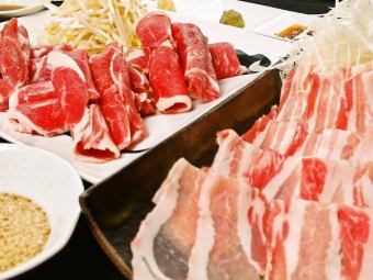 11月限定☆地養豚と国産ラムの2種しゃぶしゃぶ100分食べ放題2980円